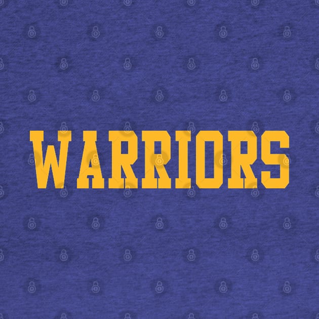 Warriors (yellow athletic text) by tropicalteesshop